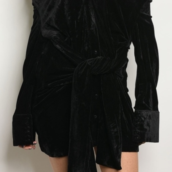 💋Last 1💋BLACK Velvet Mini Dress/Top - Picture 3 of 4